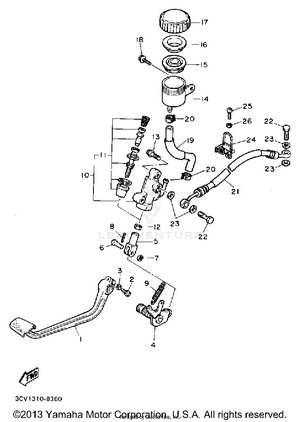 Rear Master Cylinder Schematic