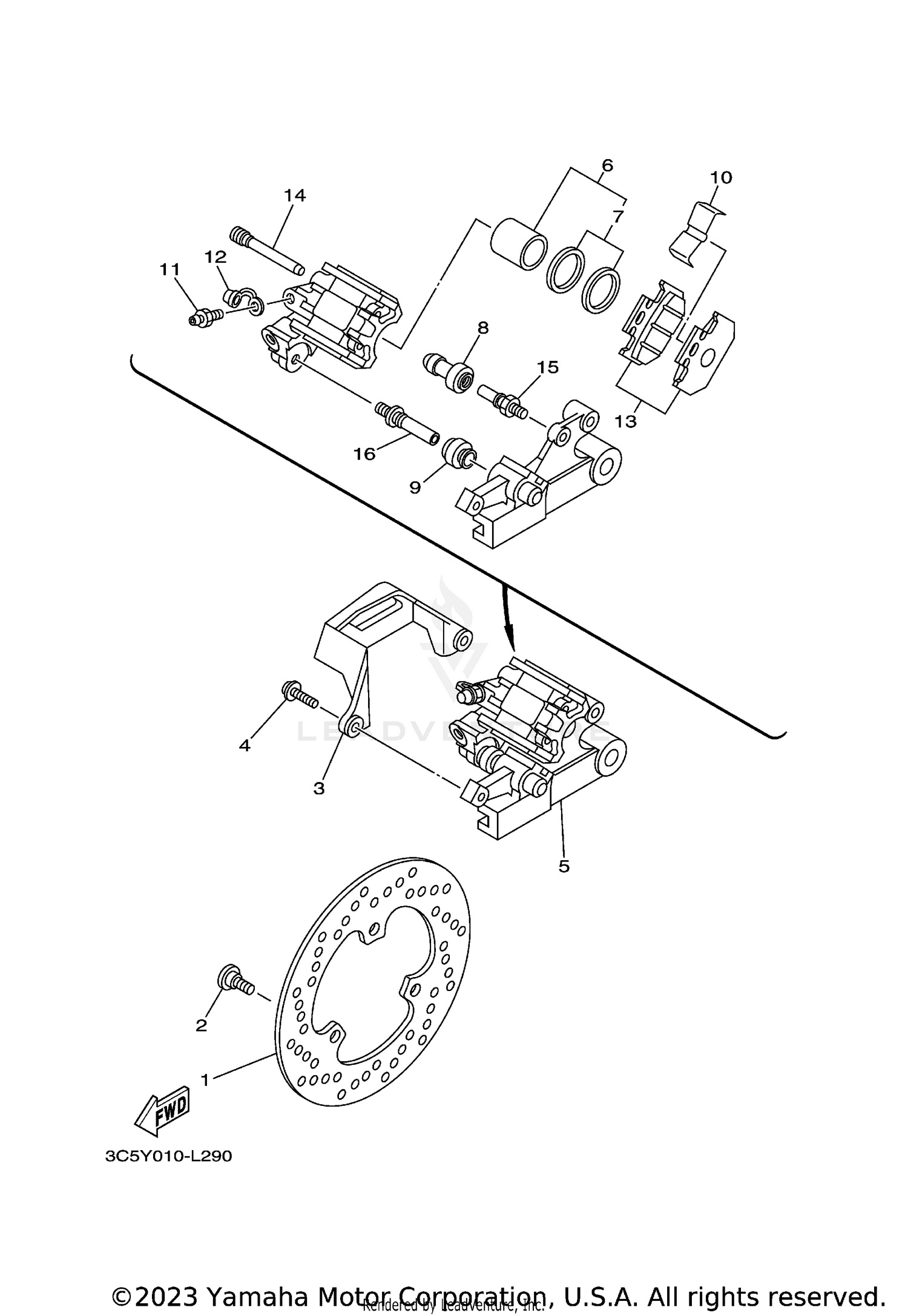 REAR BRAKE CALIPER