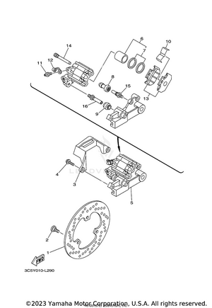 Rear Brake Caliper Schematic