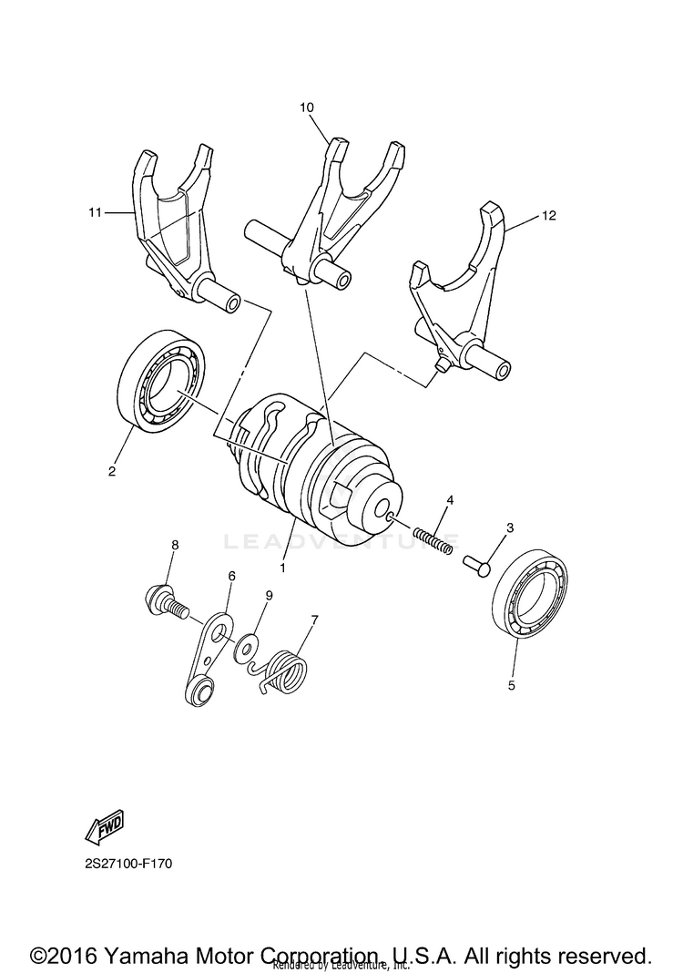 Shift Cam Fork Schematic