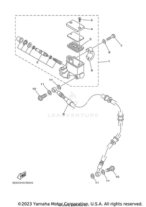 Front Master Cylinder Schematic