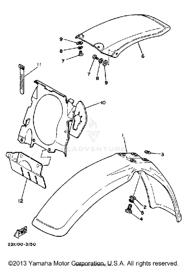 Front Rear Fender Schematic