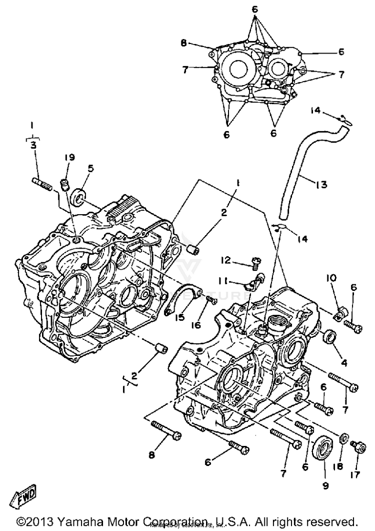 Crankcase Xt350nc Schematic