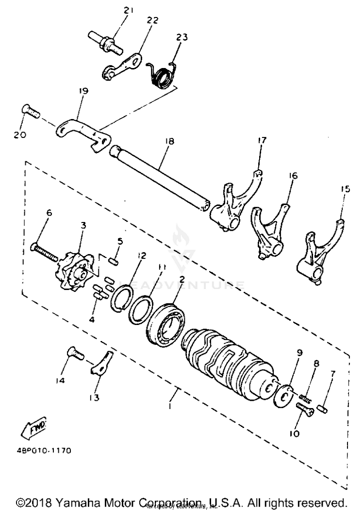 Shift Cam Fork Schematic