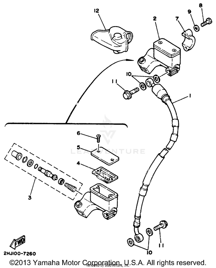 Front Master Cylinder Schematic