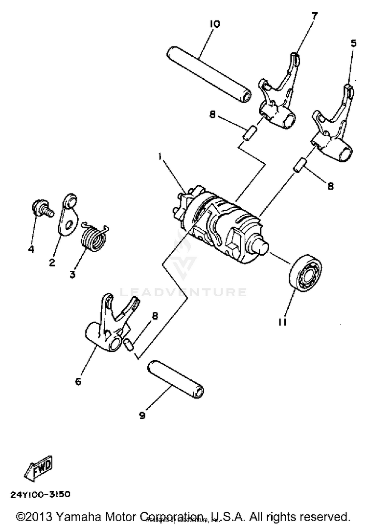 Shift Cam-Fork Schematic