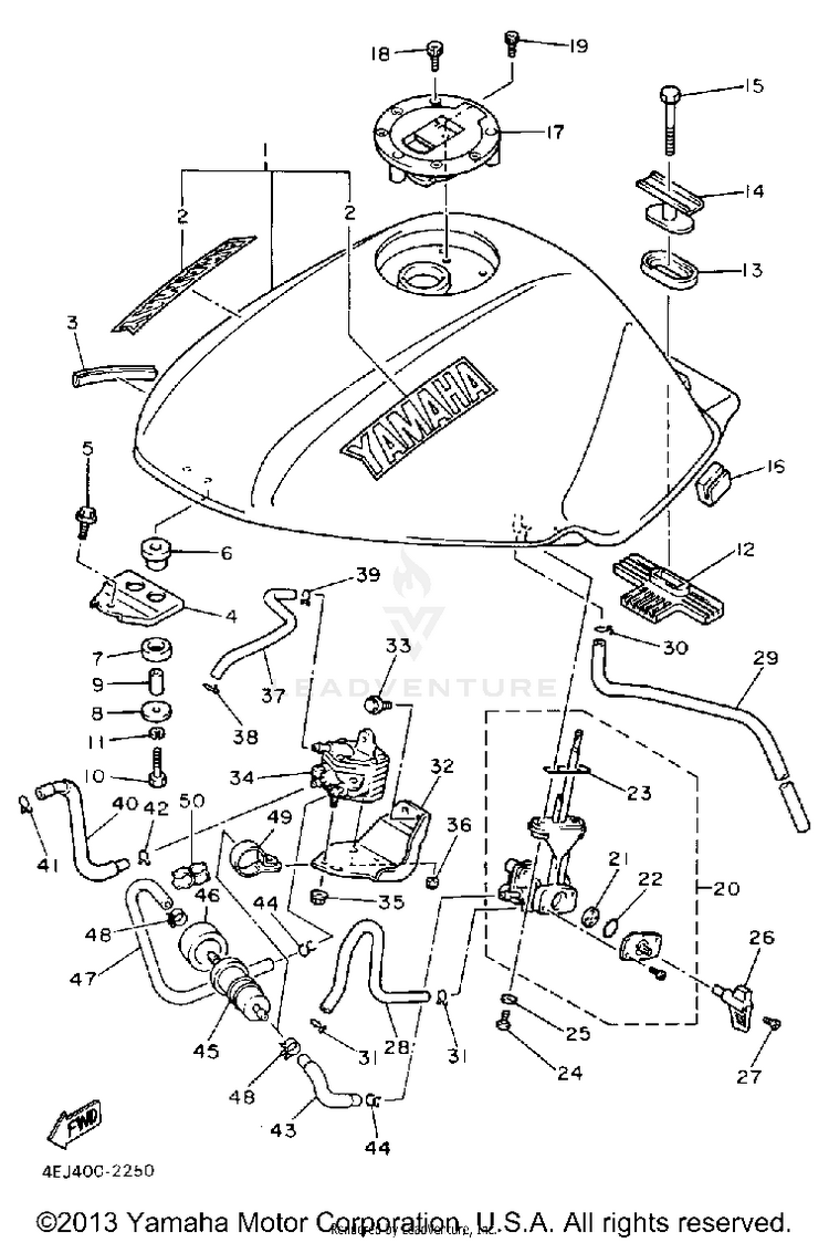 Fuel Tank Noncalifornia Model Schematic