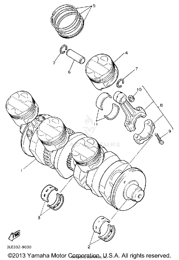 Crankshaft Piston Schematic