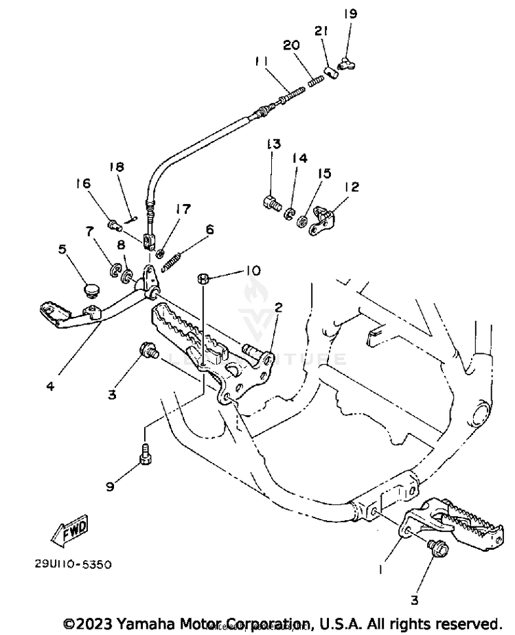 Stand - Footrest Schematic