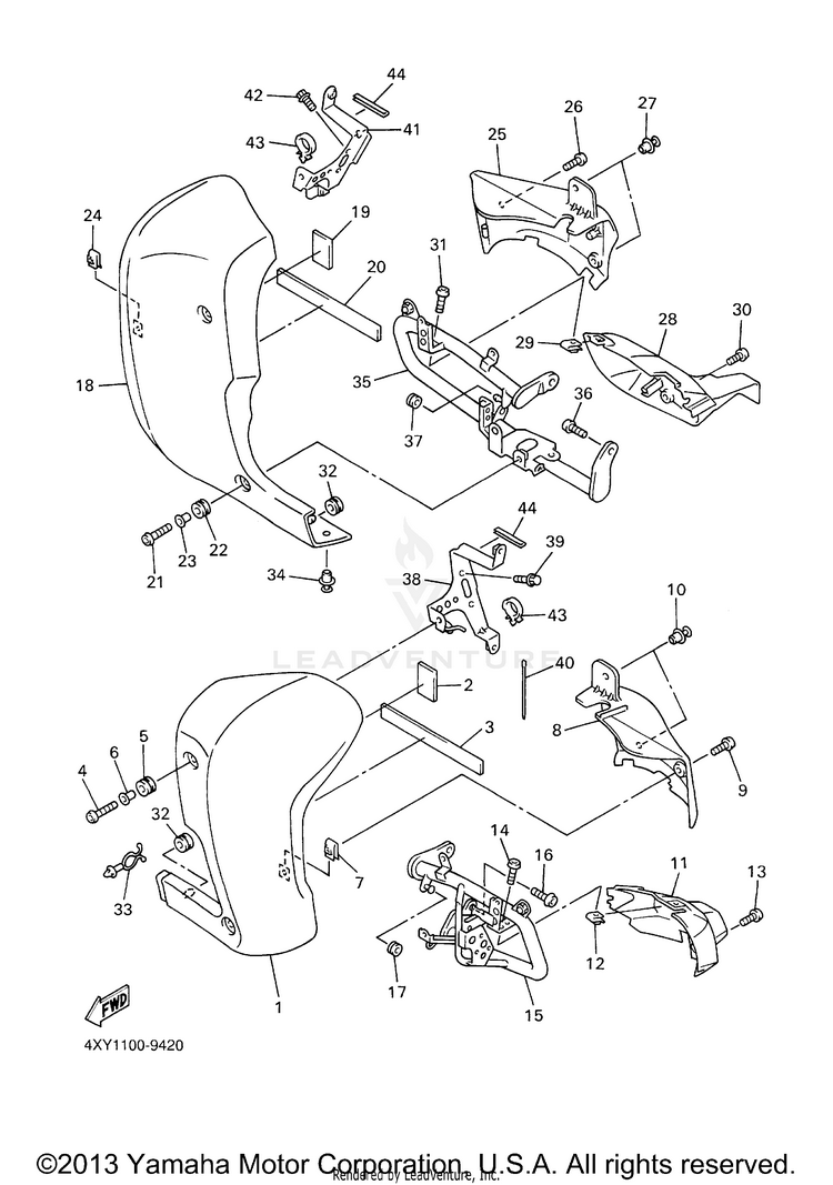Cowling 2 VENTURE MM LIMITED EDITION (CA Ed.) - XVZ13TFSMC - 2000 Schematic