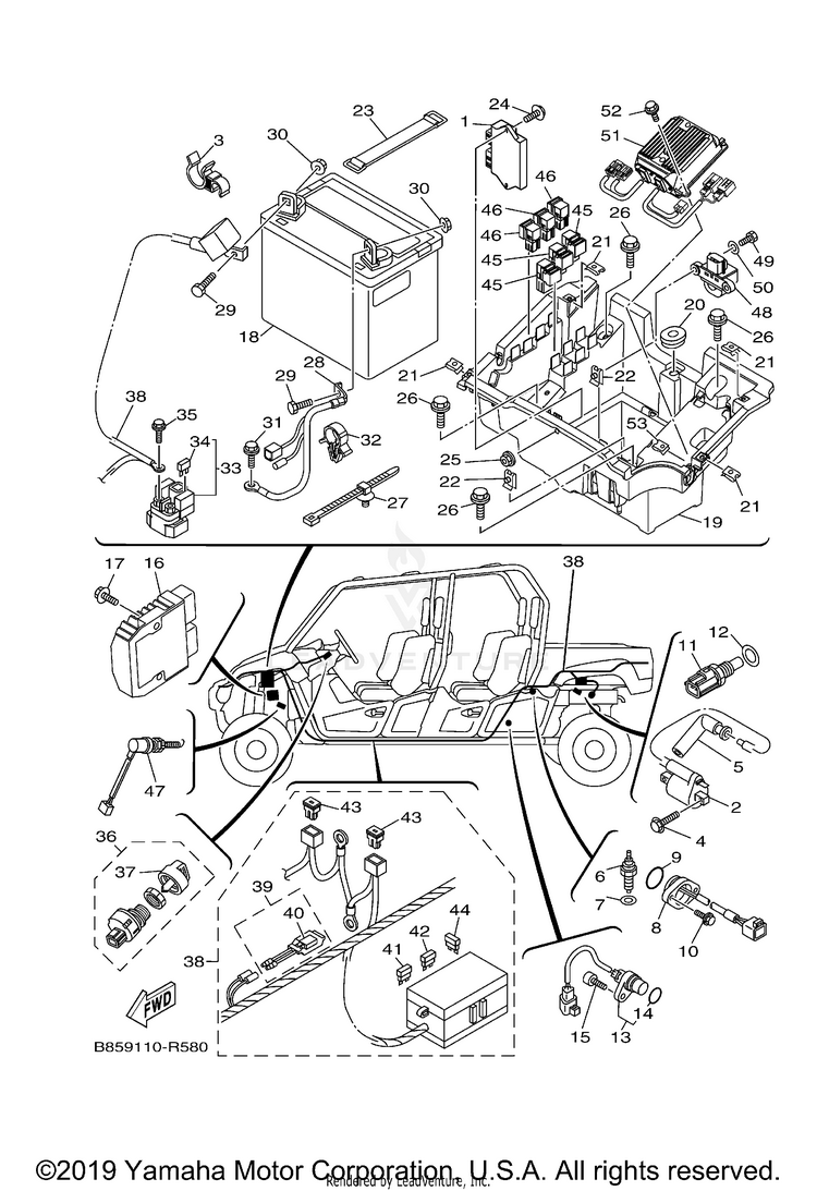 Electrical 1 VIKING VI EPS - YXC70VPXKG - 2019 Schematic