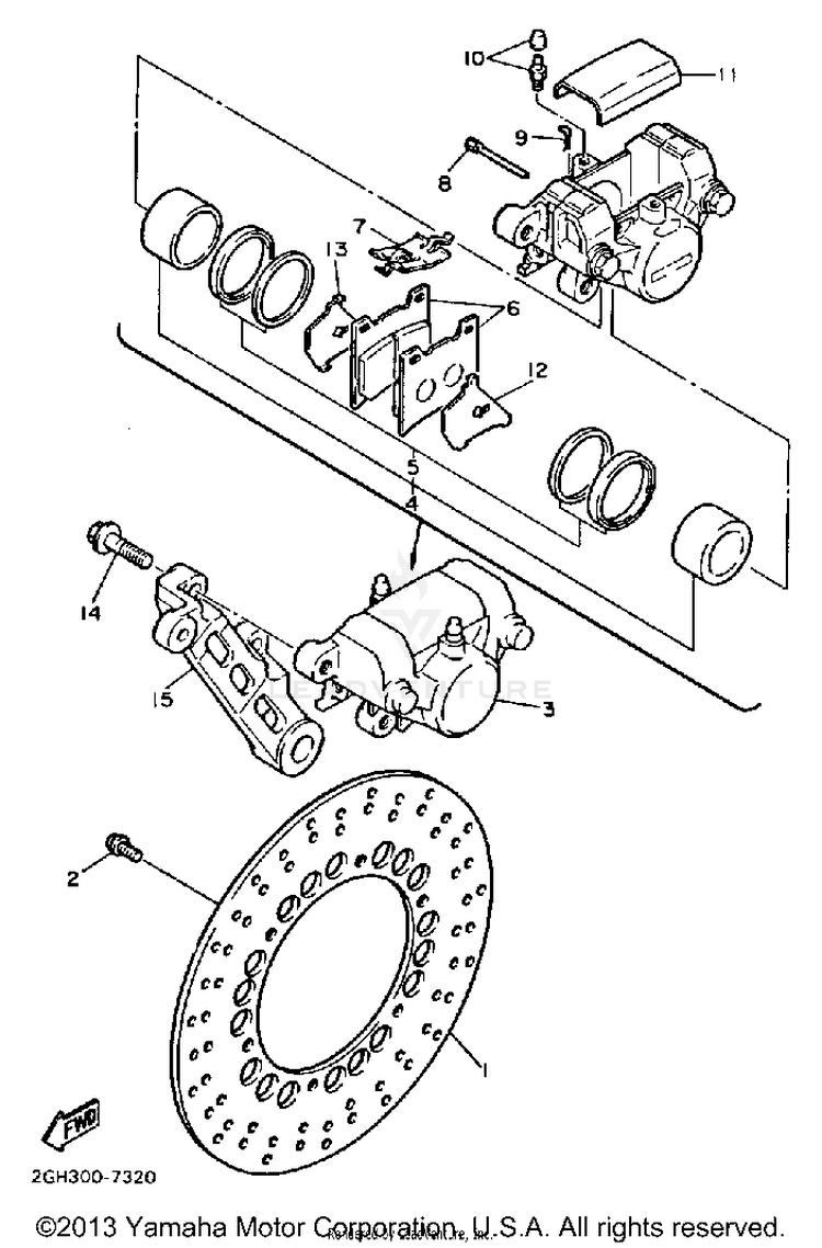 Rear Brake Caliper Schematic