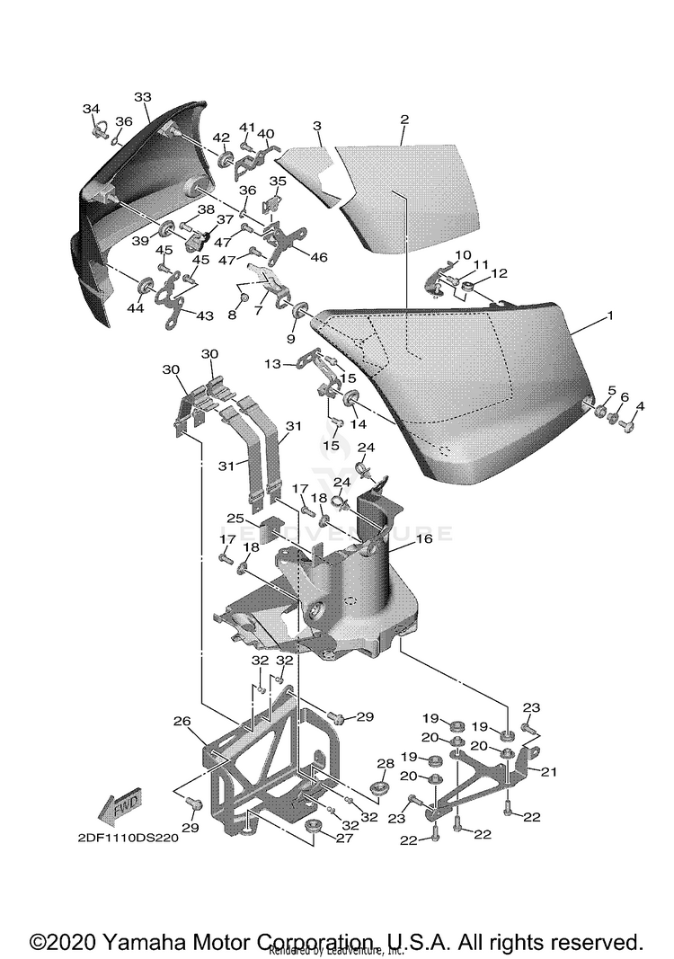 Side Cover STAR VENTURE - XV19FML - 2021 Schematic