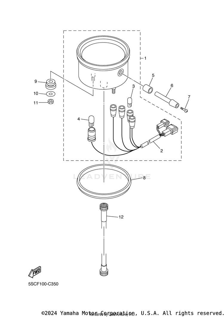 Meter V STAR 650 SILVERADO - XVS65ATYCB - 2009 Schematic