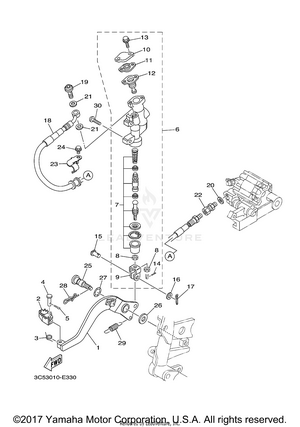 Rear Master Cylinder Schematic