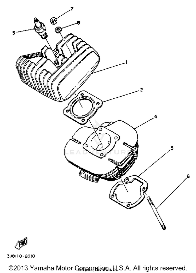 Cylinder Head - Cylinder  Dt80h - J - K Schematic