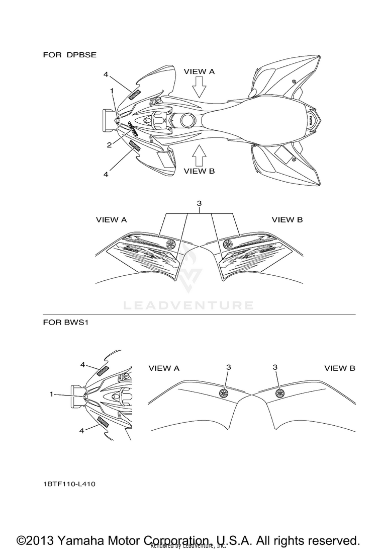 Graphics RAPTOR 250 - YFM25RBL - 2012 Schematic