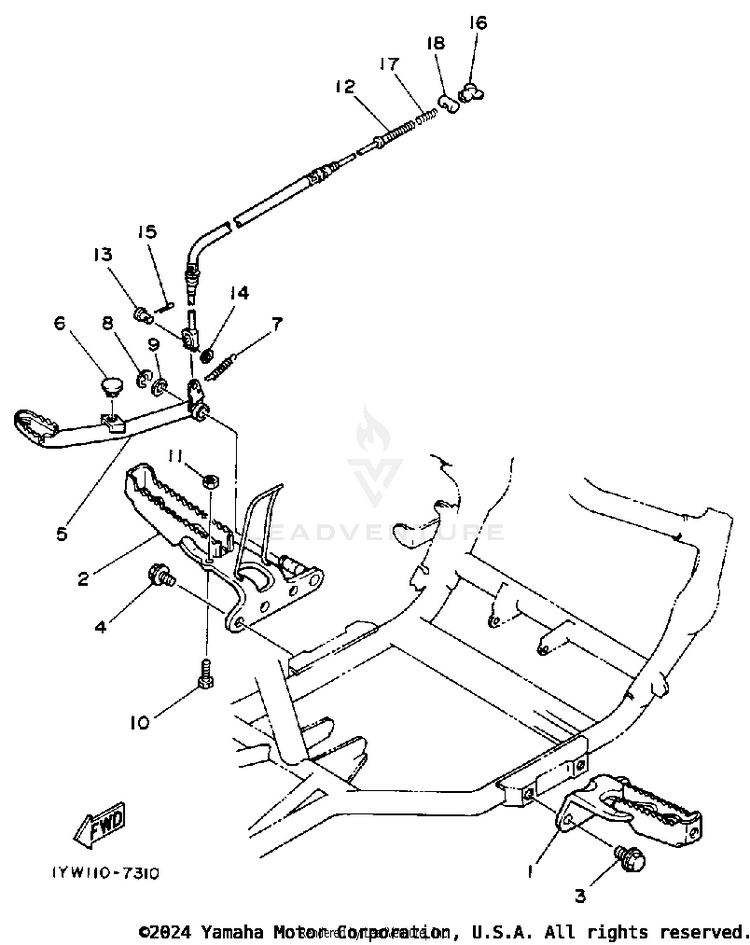 Stand - Footrest Schematic