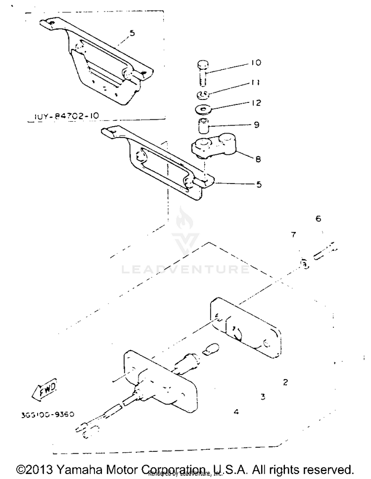 Taillight BANSHEE - YFZ350E - 1993 Schematic