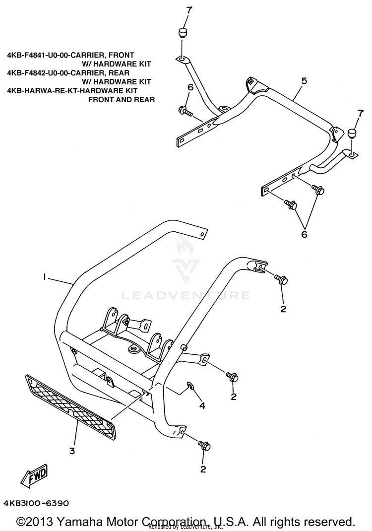 Guard 1 WOLVERINE 4WD - YFM350FXH - 1996 Schematic