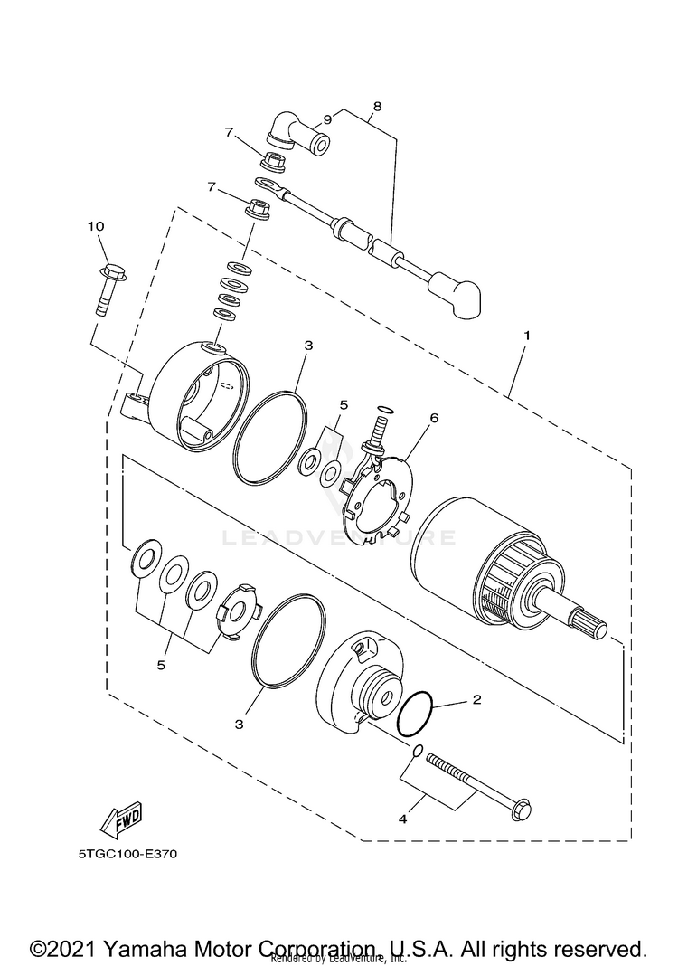 Starting Motor YFZ450 SPECIAL EDITI - YFZ450SP2X - 2008 Schematic