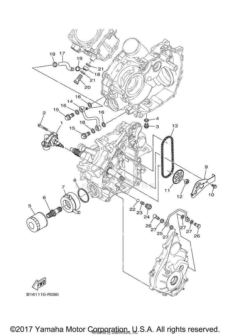 Oil Pump KODIAK 700 4WD HUNTER - YFM70KDHJH - 2018 Schematic