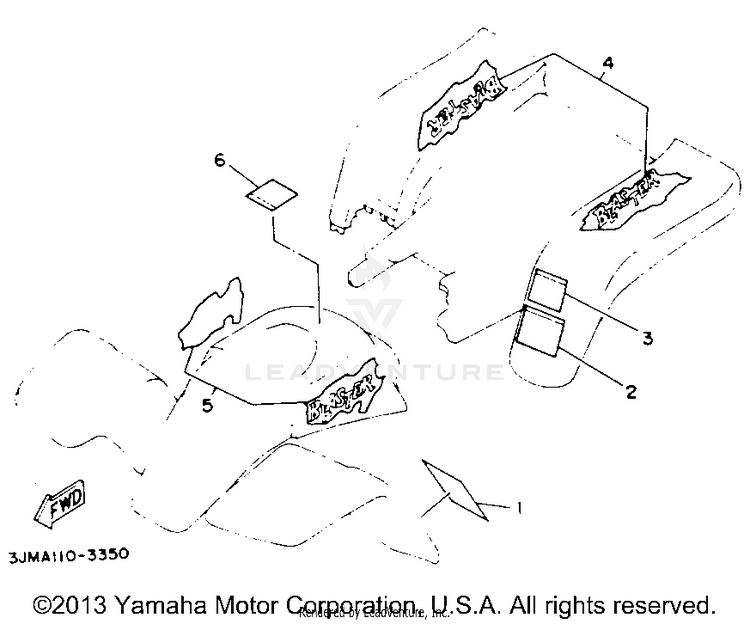 Emblem Label 1 BLASTER - YFS200E - 1993 Schematic