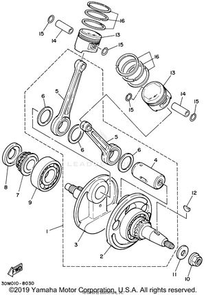 Crankshaft Piston Schematic