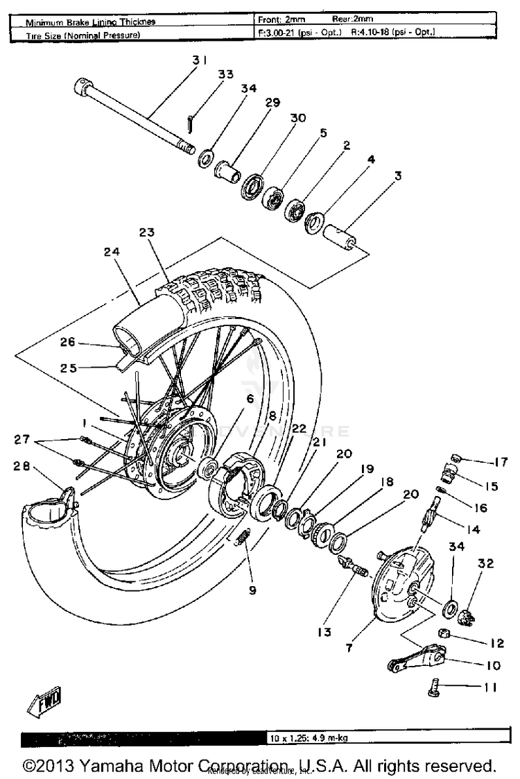 Front Wheel Schematic