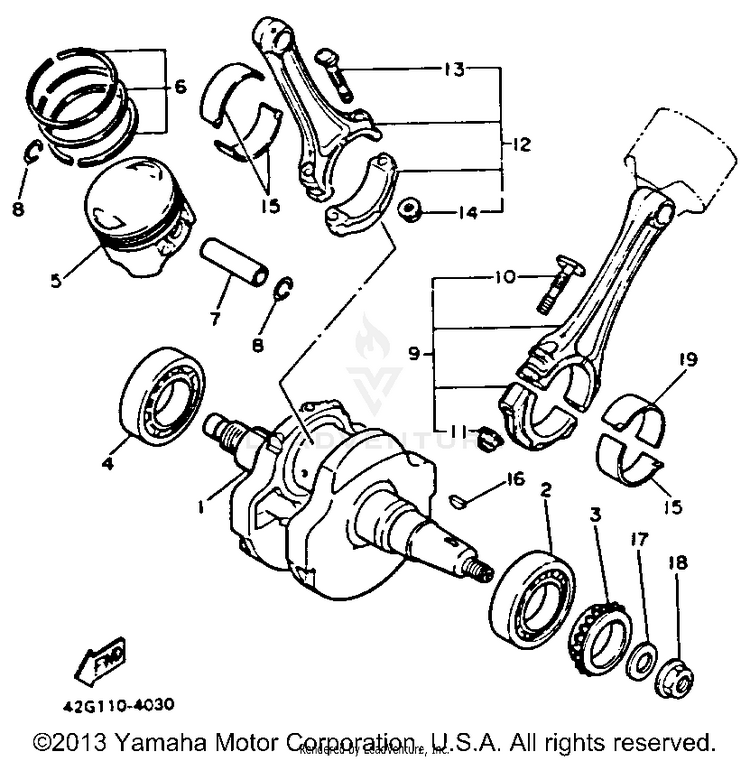 Crankshaft Piston Schematic