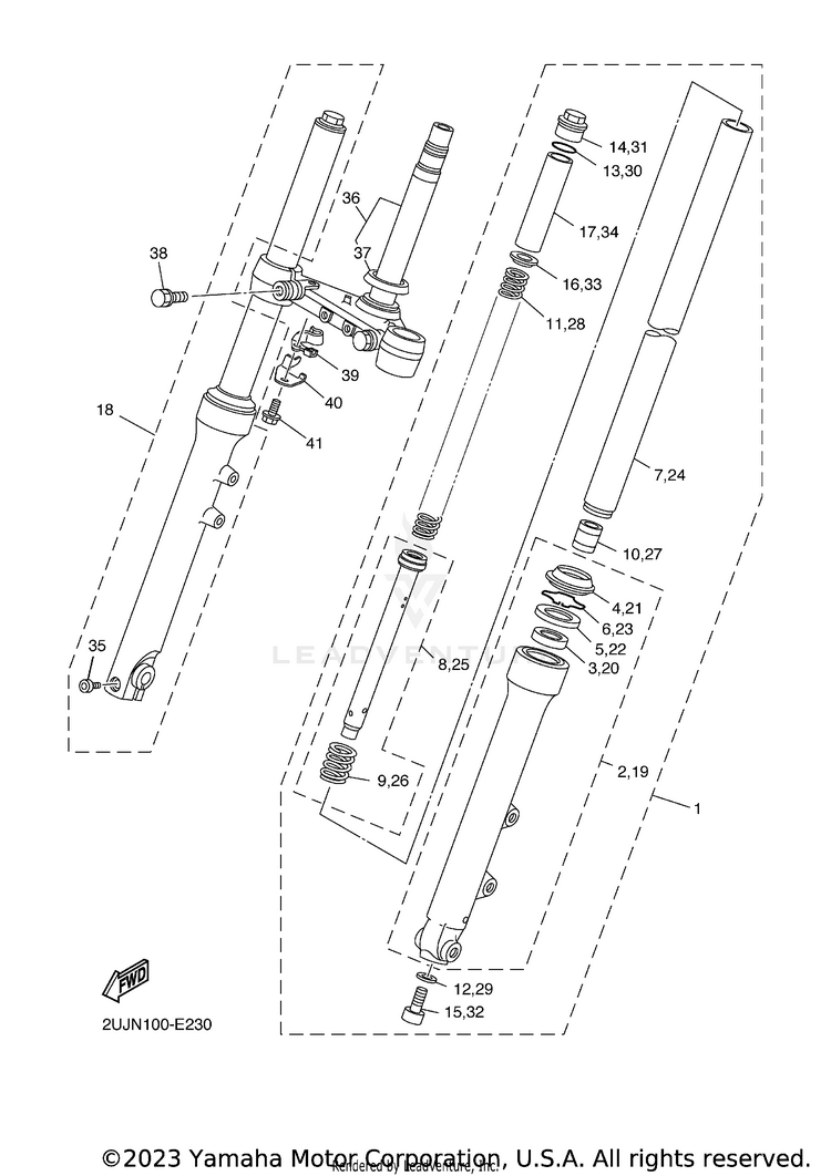 Front Fork Schematic