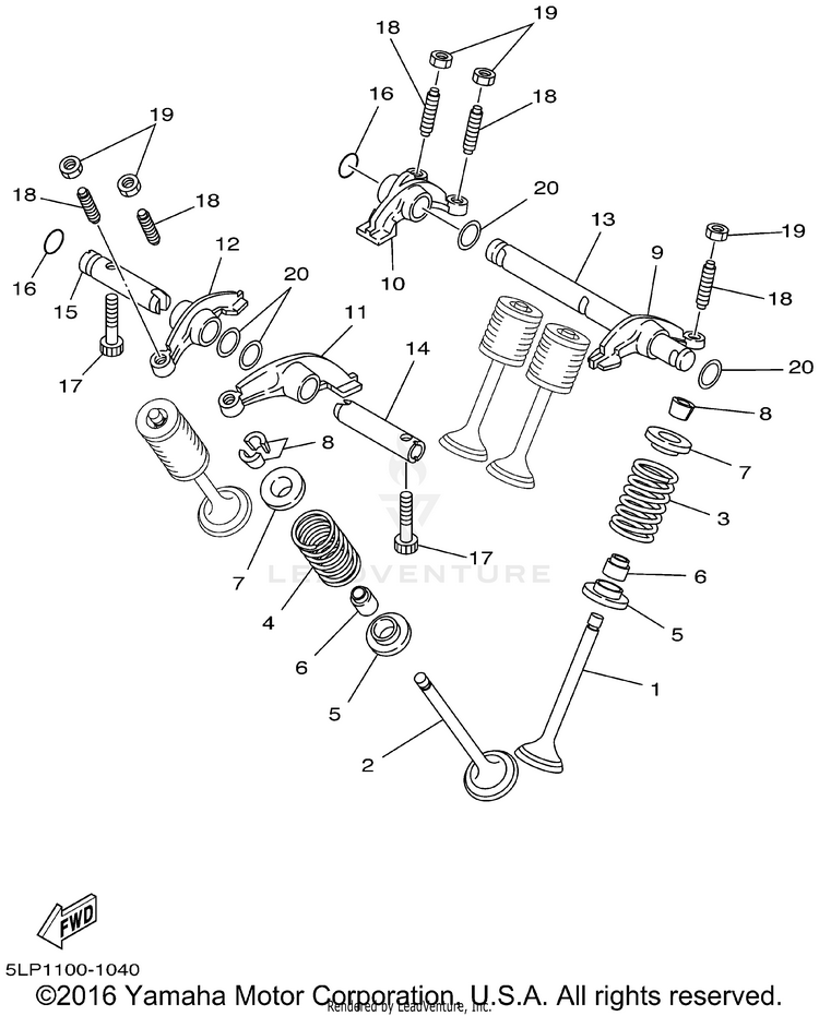 Valve GRIZZLY 660 - YFM660FP - 2002 Schematic