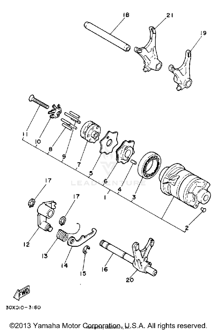 Shift Cam - Fork Schematic