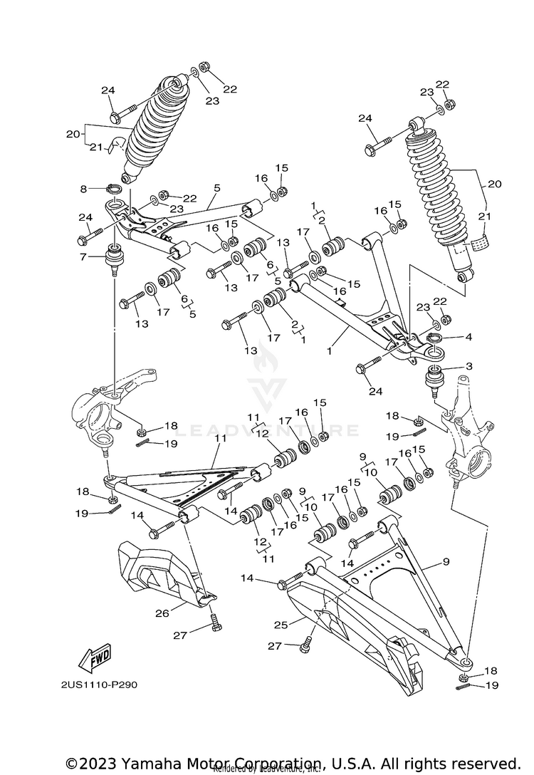 Front Suspension & Wheel Schematic