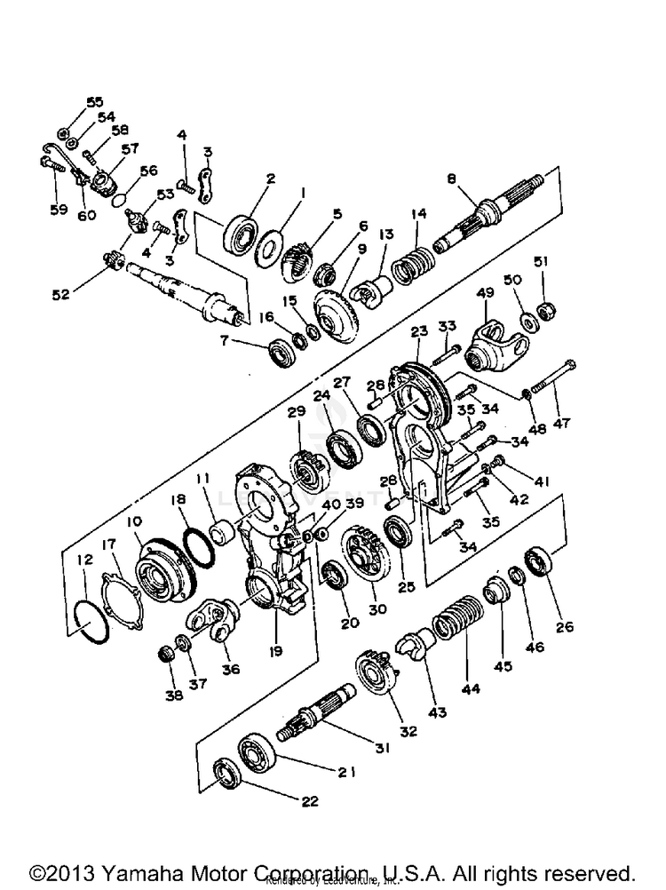 Middle Drive Gear BIG BEAR - YFM350FWB_MNH - 1991 Schematic