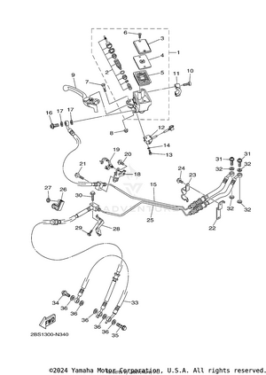 Front Master Cylinder Schematic