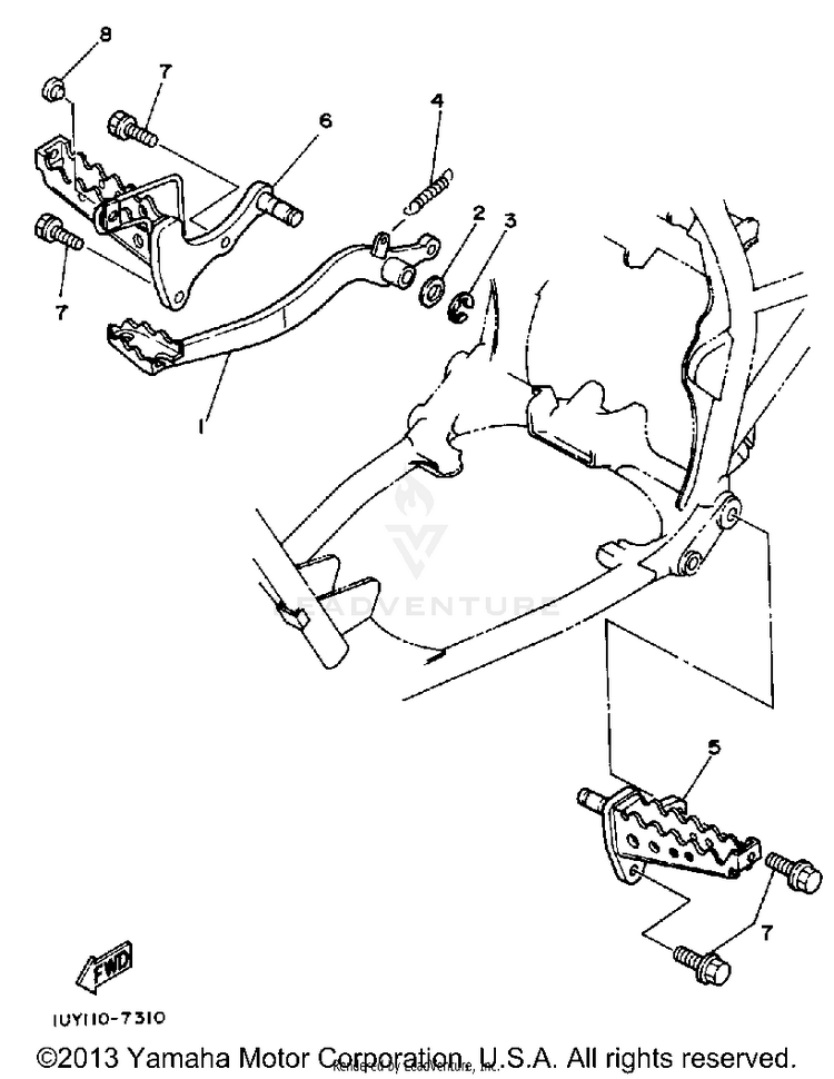 Stand Footrest Schematic