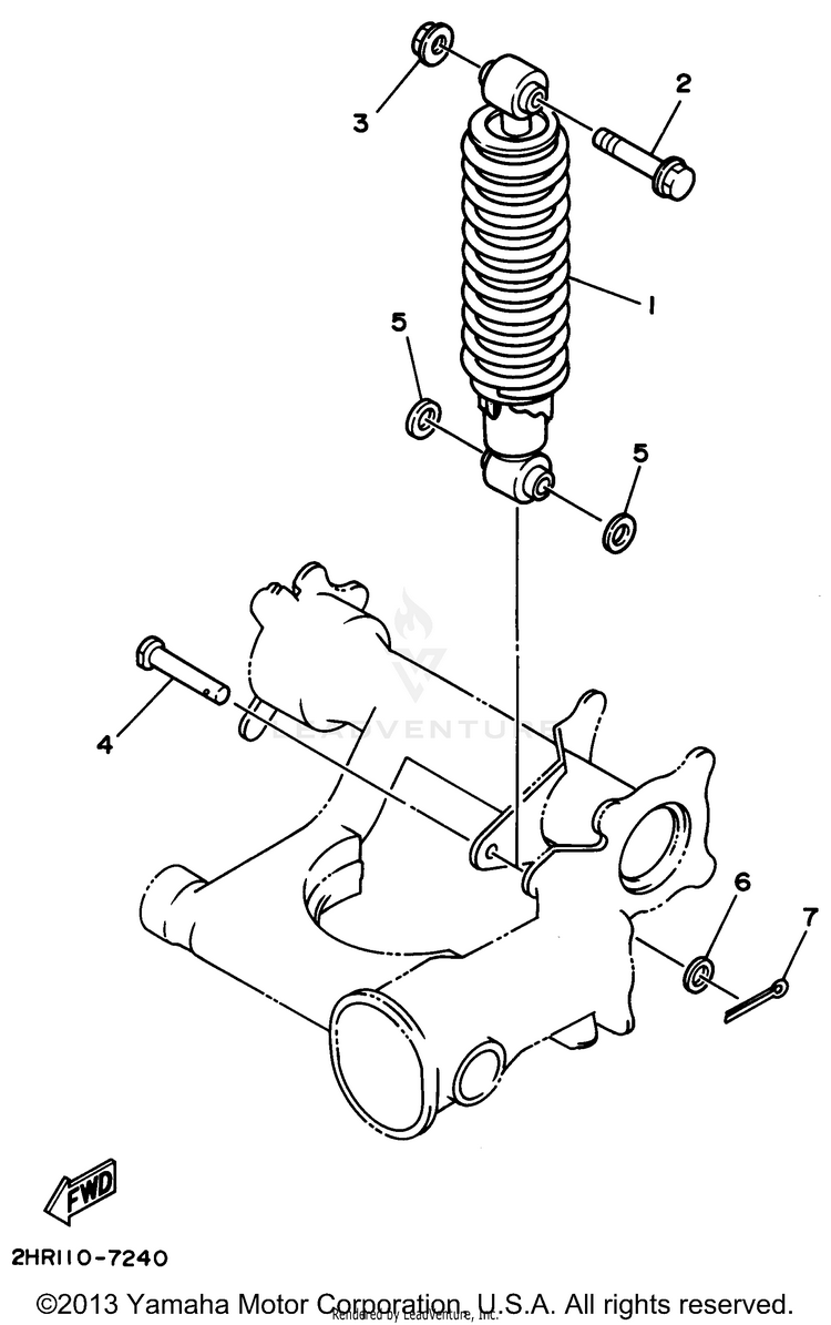 Rear Suspension BIG BEAR 4WD (ME & NH Only) - YFM350FWF_MNH - 1994 Schematic
