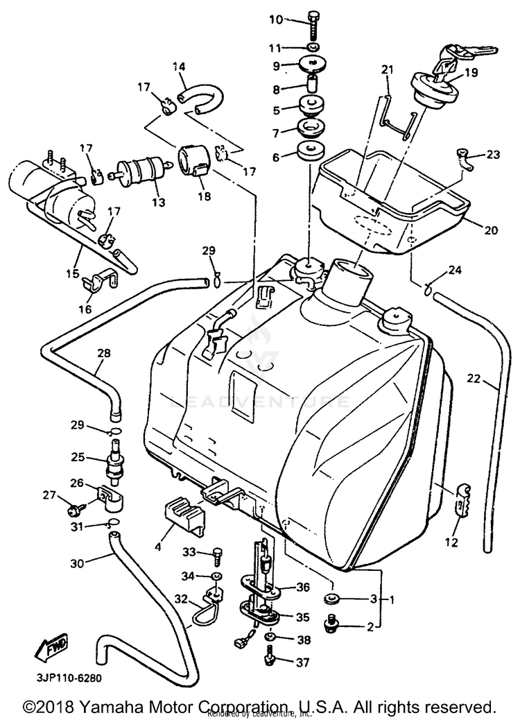 Fuel Tank Non California Schematic