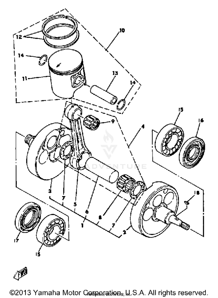 Crankshaft-Piston Schematic