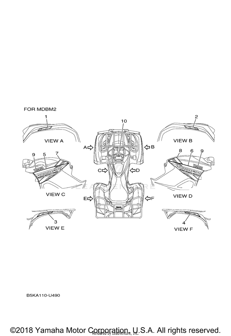 Graphics KODIAK 700 EPS 4WD S - YFM70KPLKL - 2019 Schematic