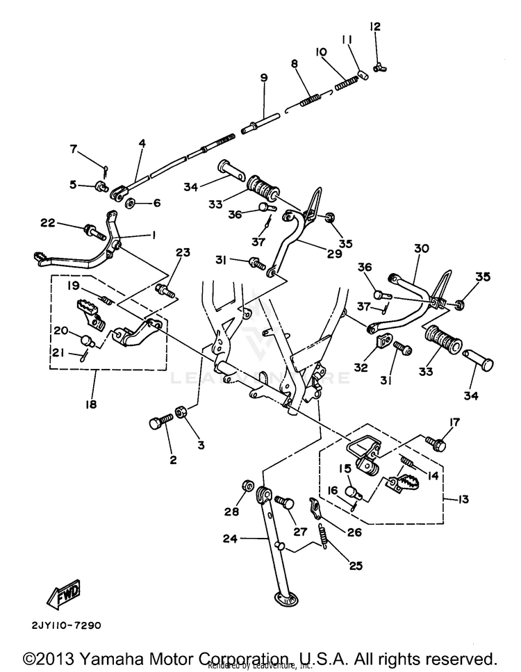 Stand Footrest Schematic