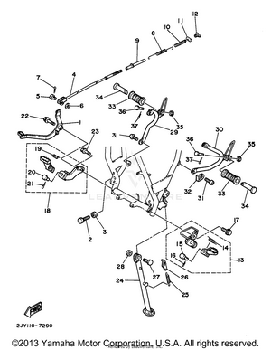 Stand Footrest Schematic