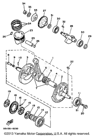 Crankshaft - Piston Schematic