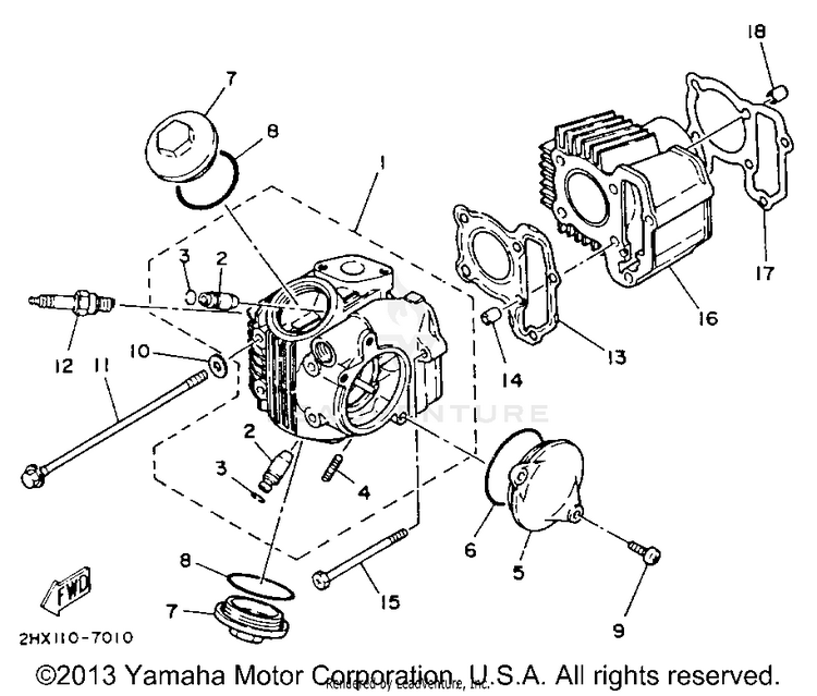 Cylinder Head - Cylinder Schematic