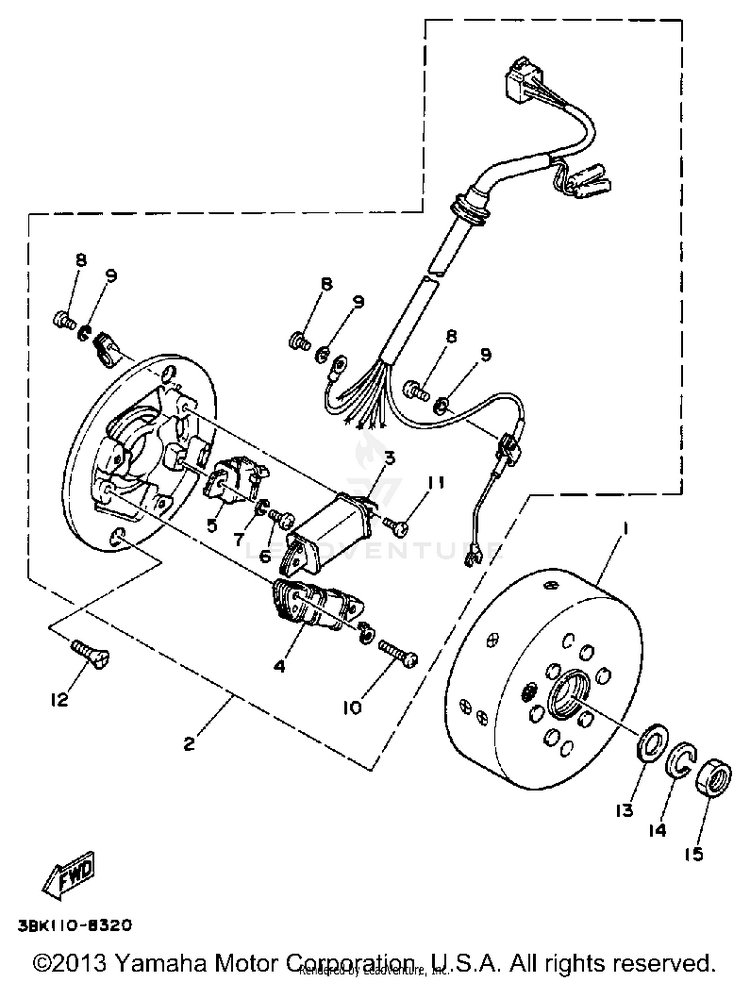 Generator ENDURO - DT50A - 1990 Schematic