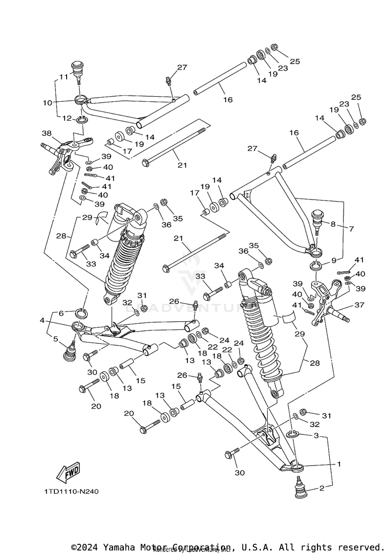 Front Suspension & Wheel Schematic