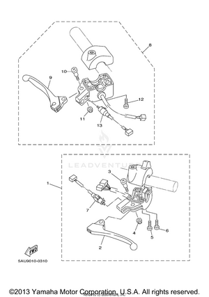 Handle Switch. Lever Schematic