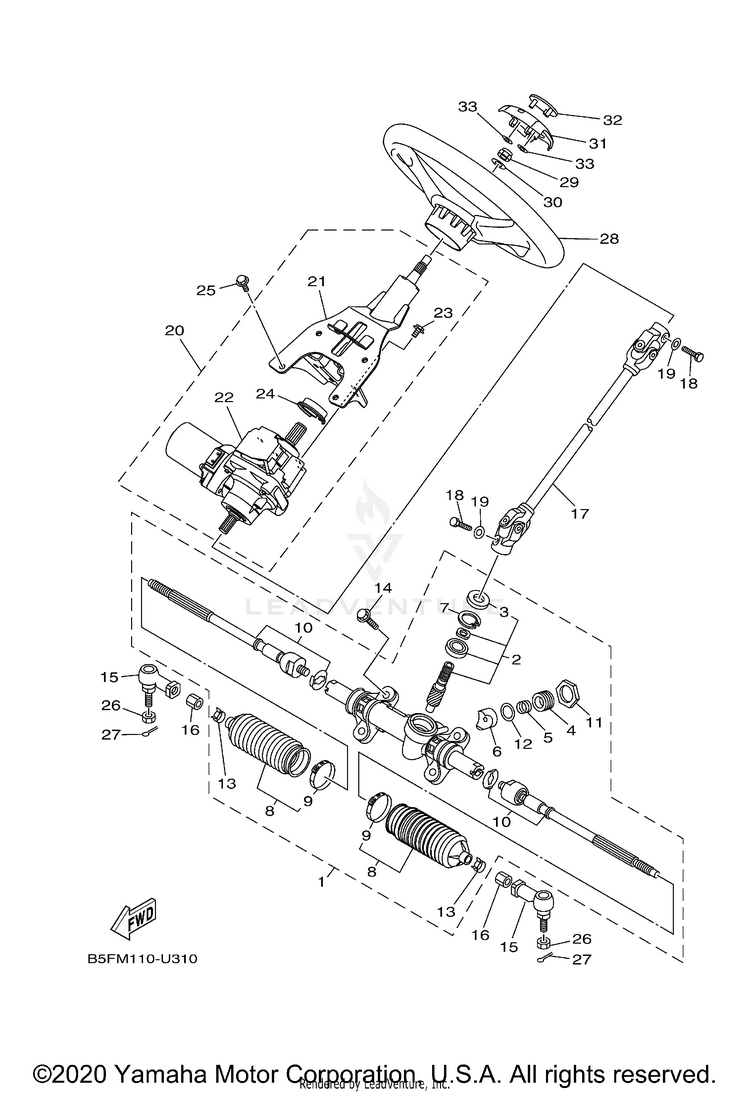 Steering VIKING EPS HUNTER - YXM70VPHLH - 2020 Schematic