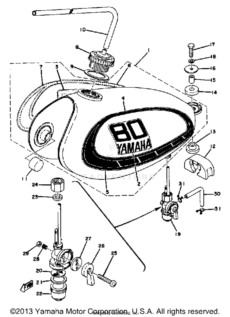 Fuel Tank Yz80c Schematic
